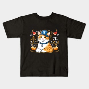 Cat Pi Day Funny Math Kids T-Shirt